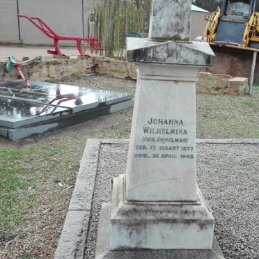 ? Johanna Wilhelmina nee IMMELMAN 1877-1948