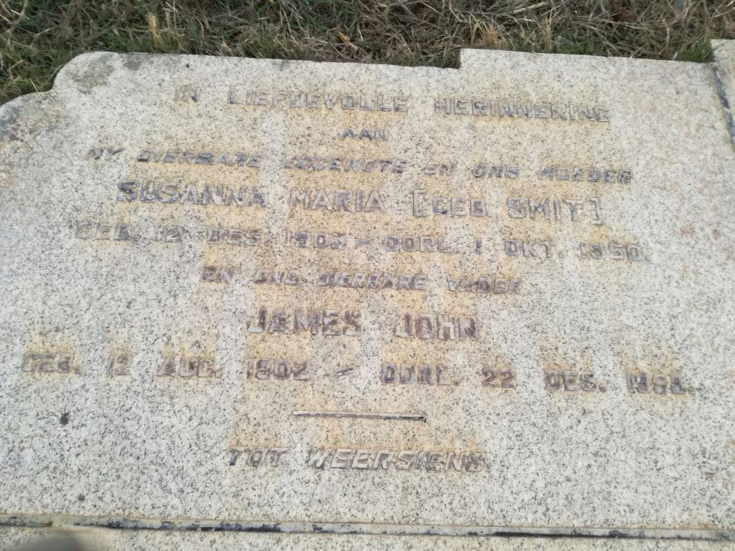 WIGGINS James John 1902-1958 &amp; Susanna Maria SMIT 1903-1950