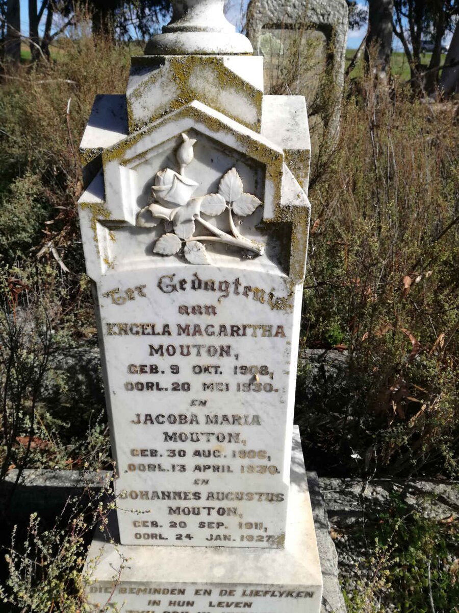 MOUTON Jacoba Maria 1906-1930 :: MOUTON Engela Magaritha 1908-1930 :: MOUTON Johannes Augustus 1911-1927