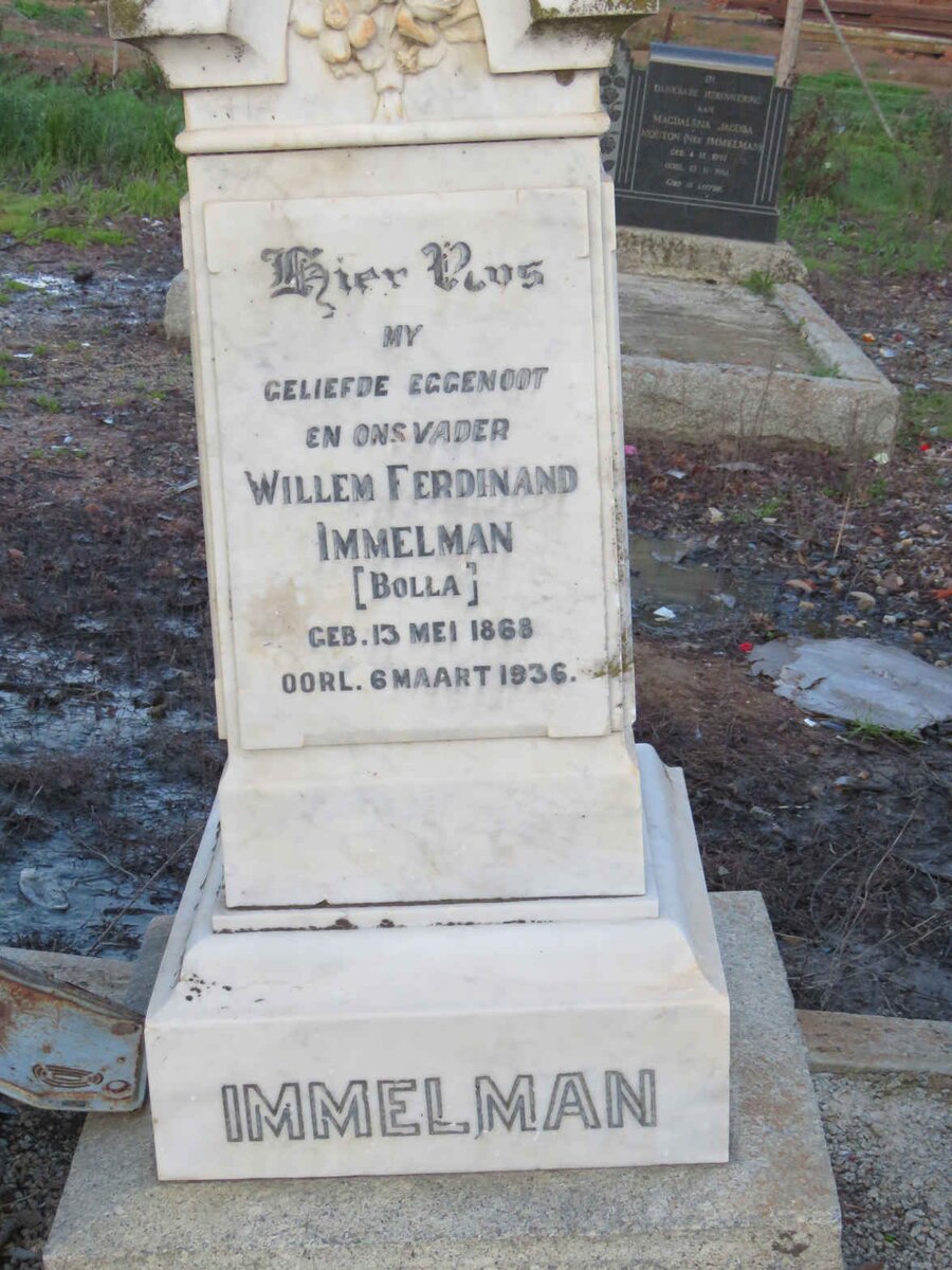 IMMELMAN Willem Ferdinand 1868-1936