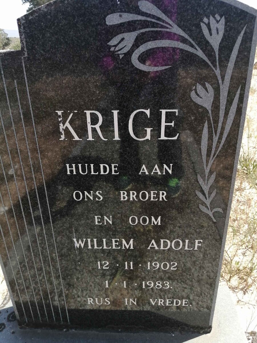 KRIGE Willem Adolf 1902-1983