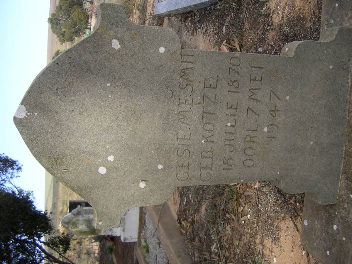SMIT Gesie M.E. nee KOTZE 1870-1947