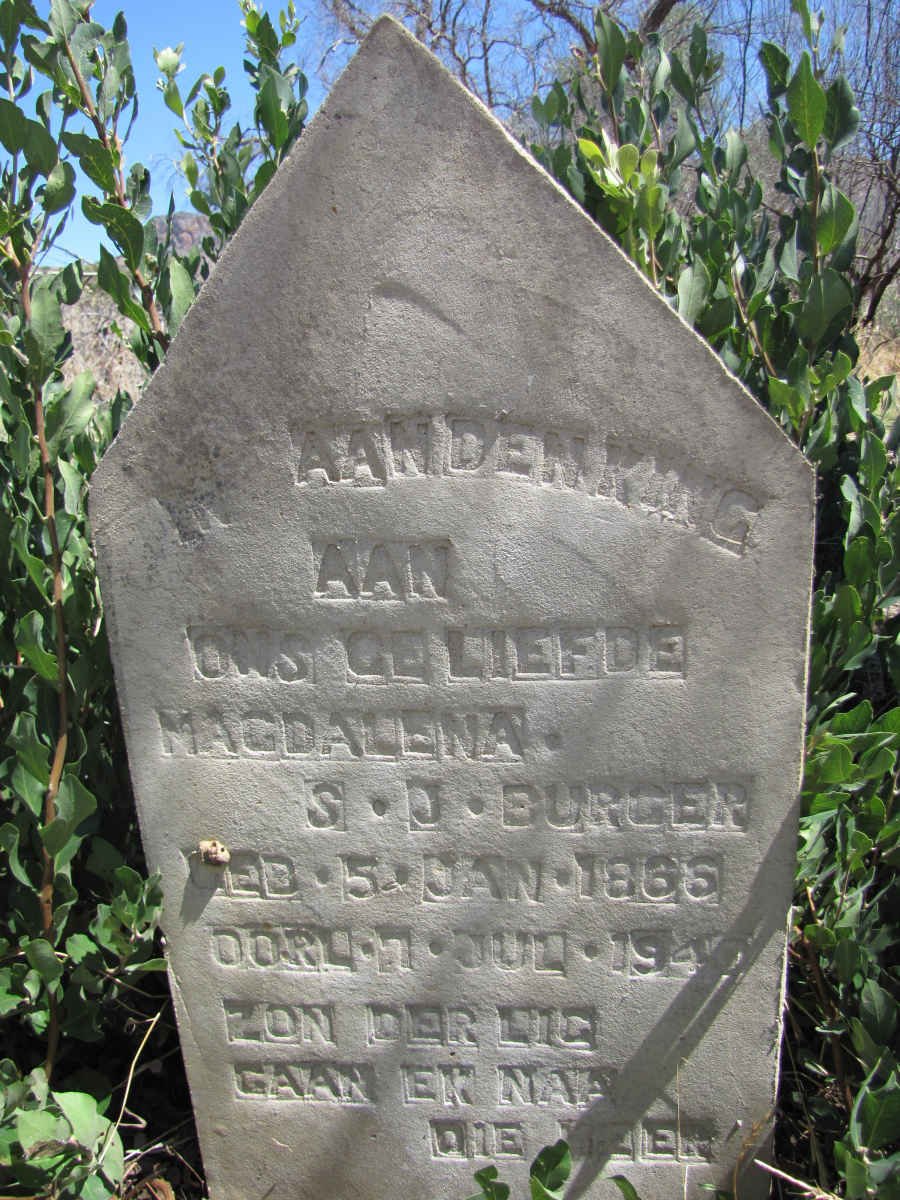 BURGER Magdalena S.J. 1866-1940