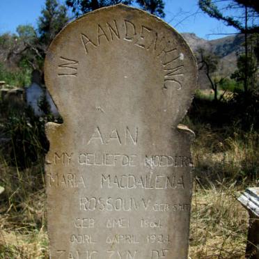 ROSSOUW Maria Magdalena nee SMIT 1864-1924