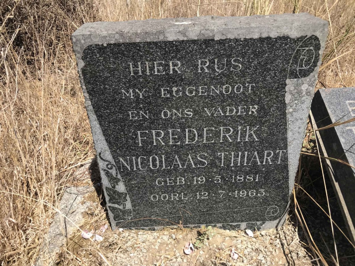 THIART Frederik Nicolaas 1881-1963
