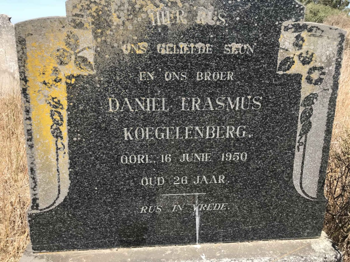 KOEGELENBERG Daniel Erasmus -1950