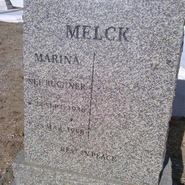 MELCK Marina nee BUCHNER 1936-1998