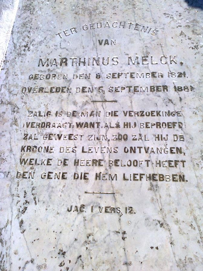 MELCK Marthinus 1821-1881