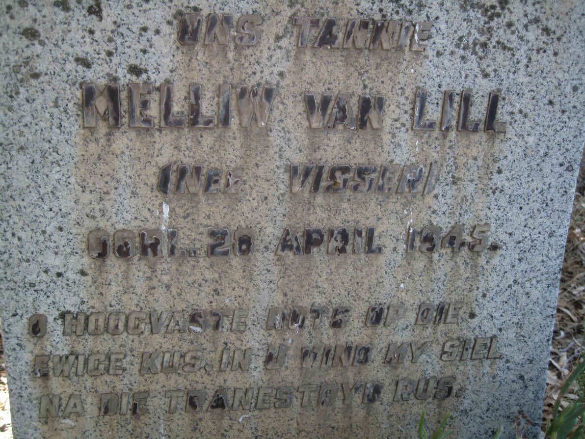 LILL Melliw, van nee VISSER -1945