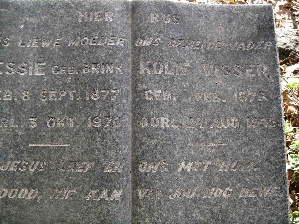 VISSER Kolie 1876-1945 