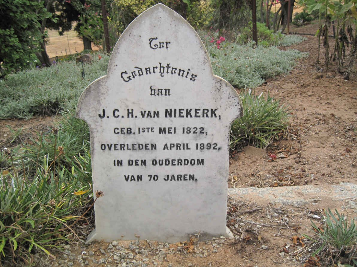 NIEKERK J.C.H., van 1822-1892