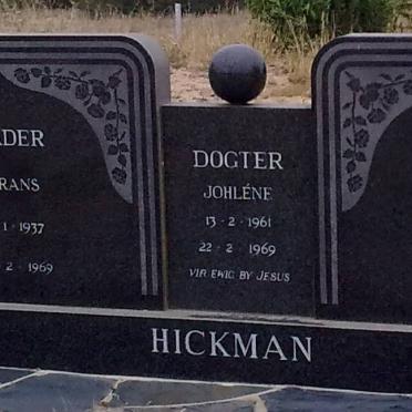 HICKMAN Frans 1937-1969 &amp; Elize HAMMAN 1942-1969 :: HICKMAN Johlene 1961-1969