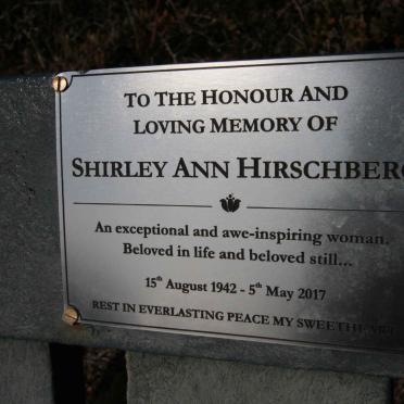 HIRSCHBERG Shirley Ann 1942-2017
