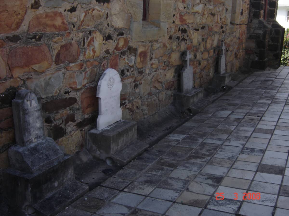 05. Old gravestones against the church wall