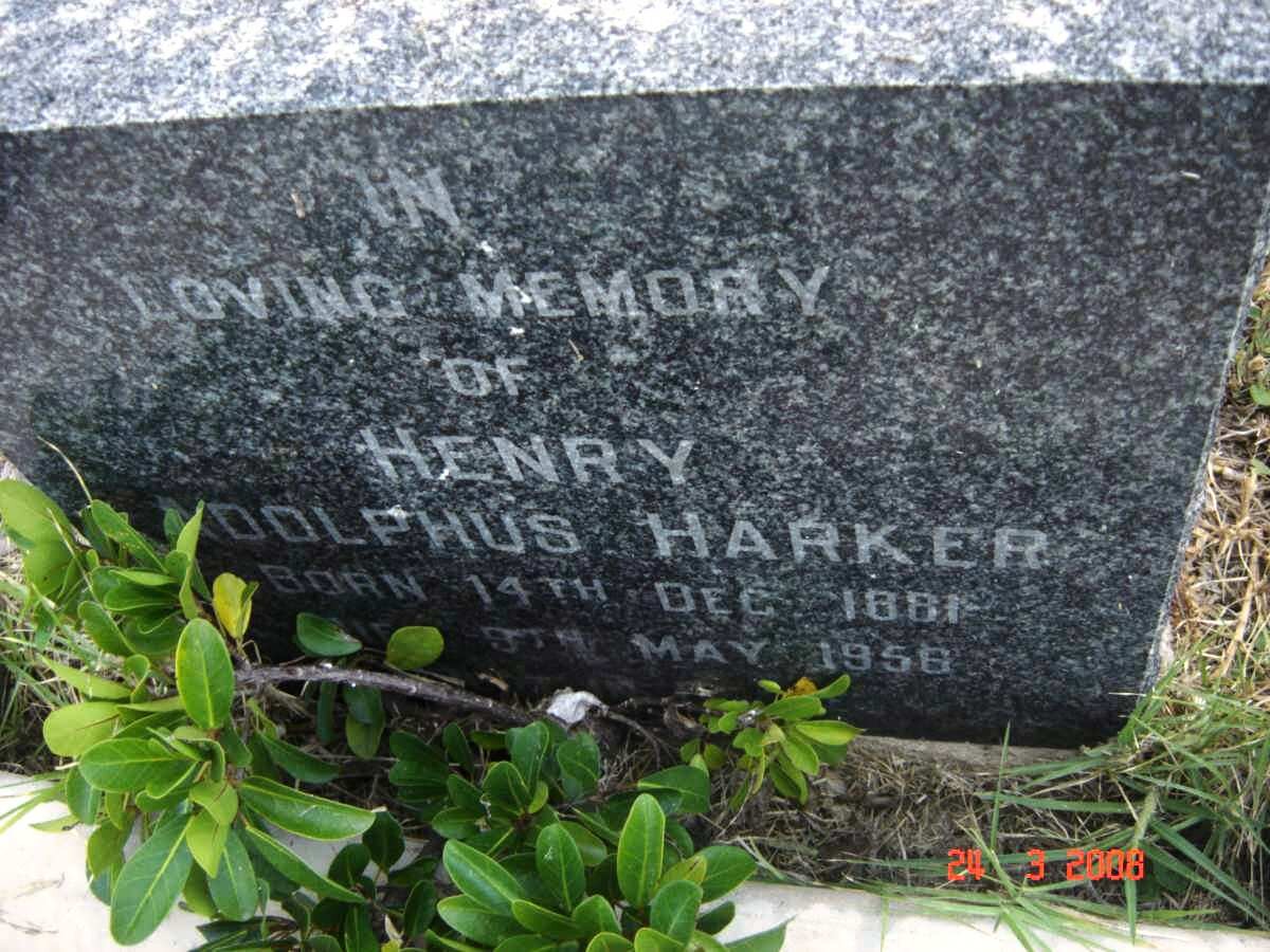 HARKER Henry Adolphus 1881-1958