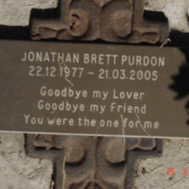 PURDON Jonathan Brett 1977-2005 