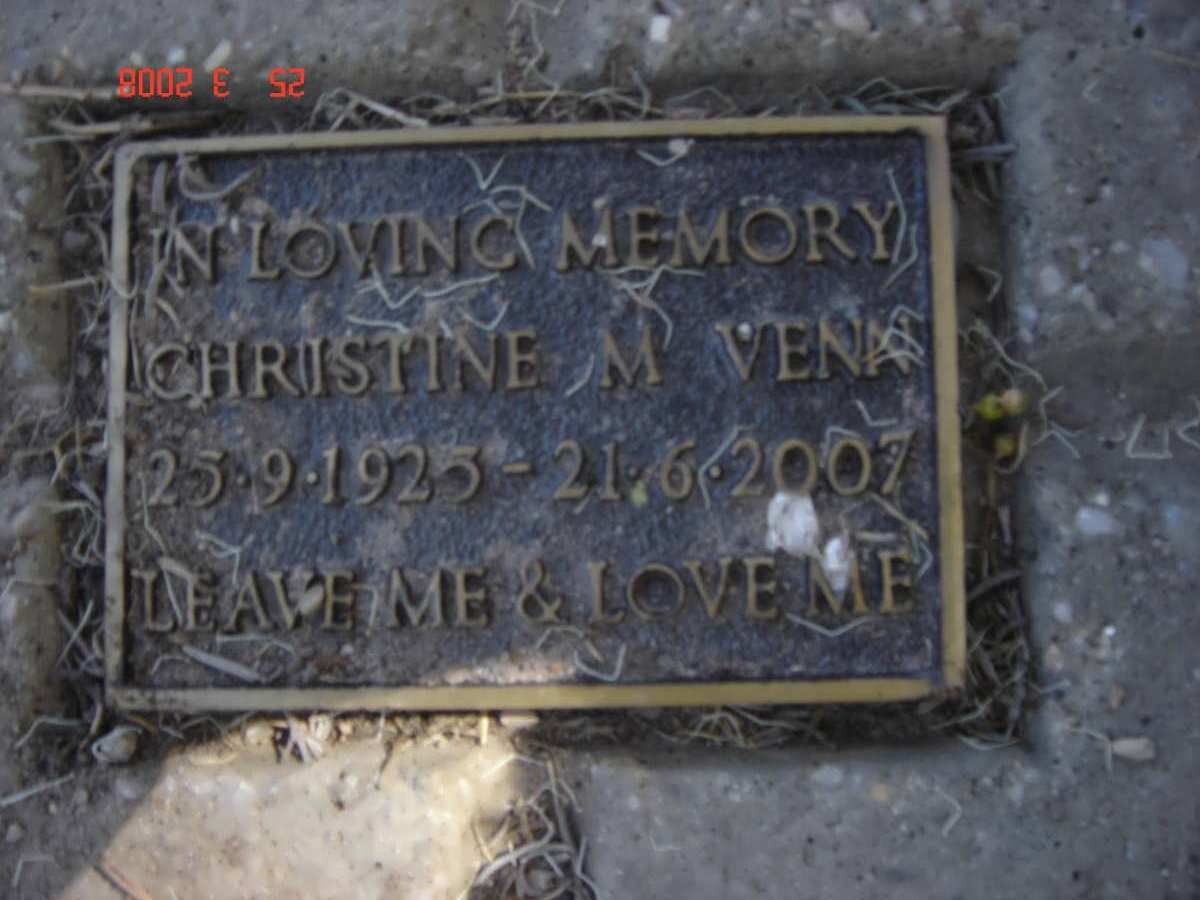 VENN Christine M. 1925-2007