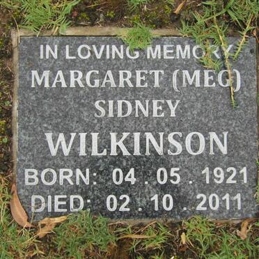 WILKINSON Margaret Sidney 1921-2011