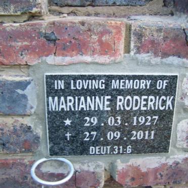 RODERICK Marianne 1927-2011