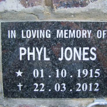 JONES Phyl 1915-2012