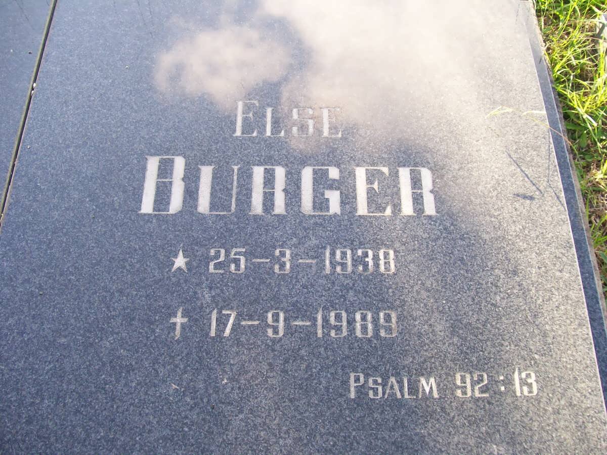 BURGER Else 1938-1989