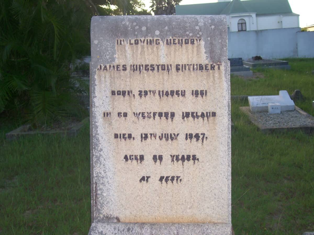 CUTHBERT James Kingston 1851-1947