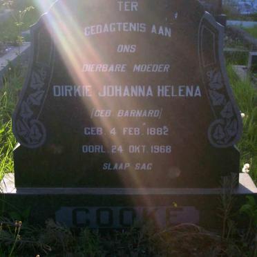 COOKE Dirkie Johanna Helena nee BARNARD 1882-1968