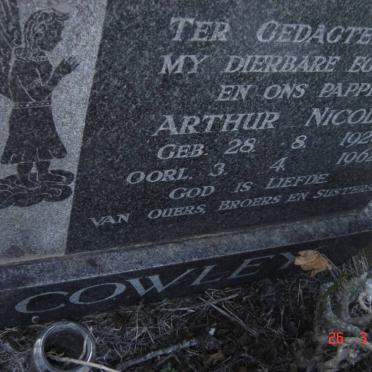 COWLEY Arthur Nicholas 1920-1962