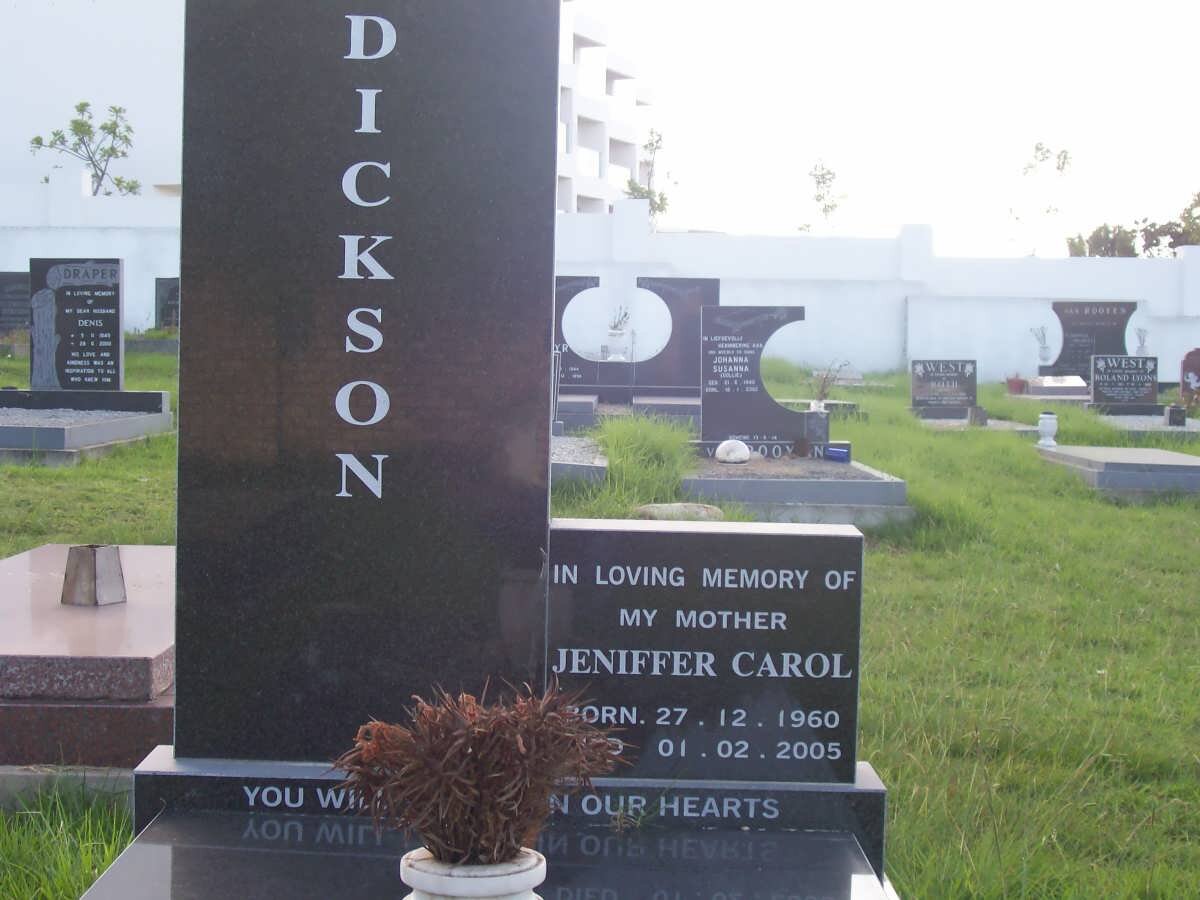 DICKSON Jennifer Carol 1960-2005