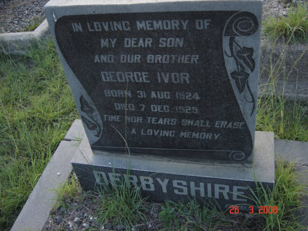 DERBYSHIRE George Ivor 1924-1929