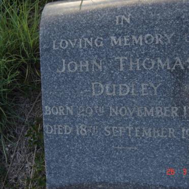 DUDLEY John Thomas 1870-1946