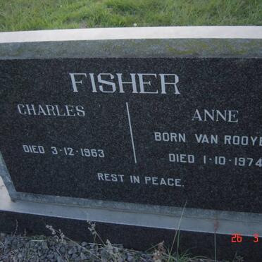 FISHER Charles -1963 &amp; Anne nee VAN ROOYEN -1974