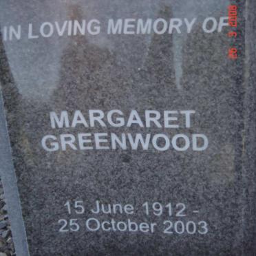GREENWOOD Margaret 1912-2003