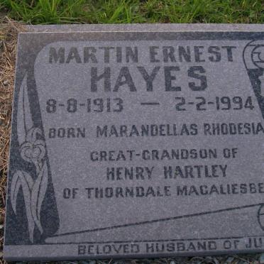 HAYES Martin Ernest 1913-1994