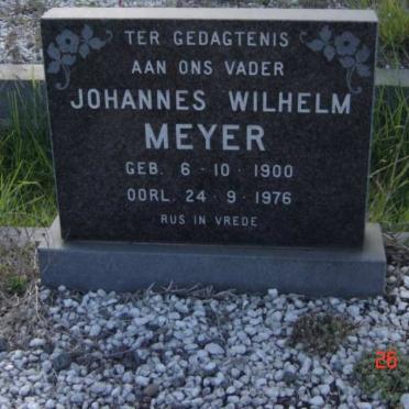 MEYER Johannes Wilhelm 1900-1976