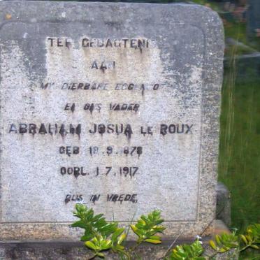 ROUX Abraham Josua, le 1878-1917