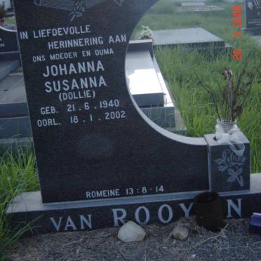 ROOYEN  Johanna Susanna, van 1940-2002