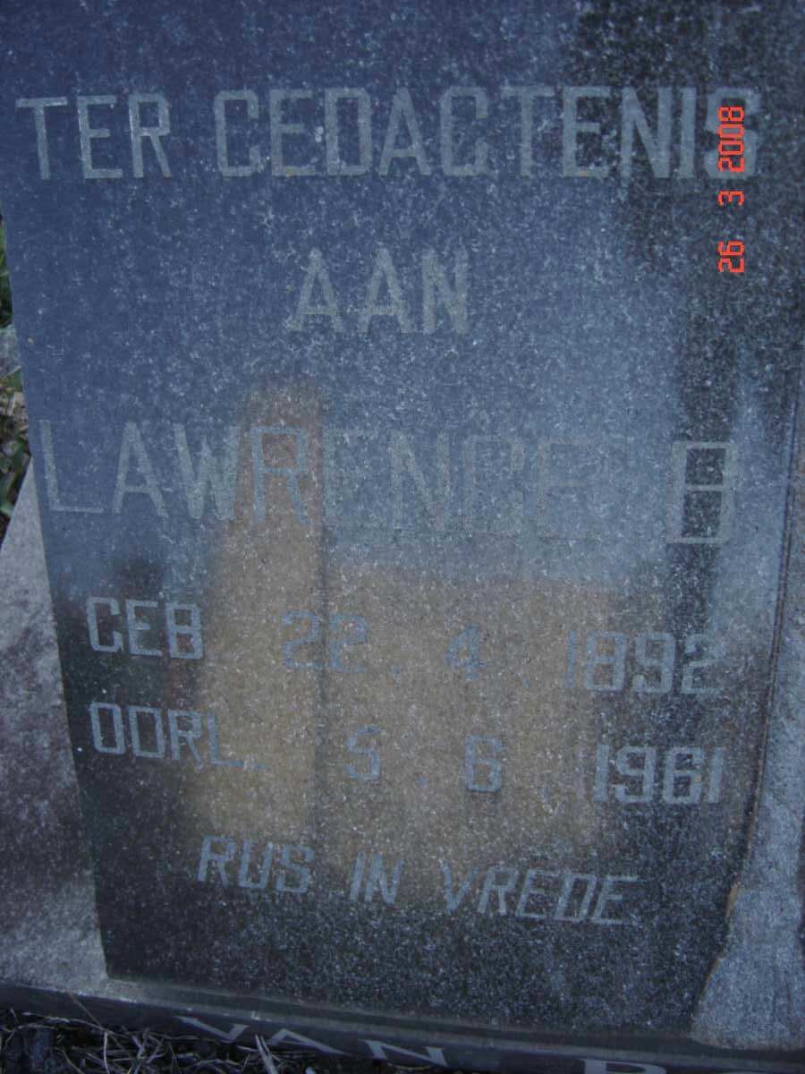 ROOYEN Lawrence, van 1892-1961