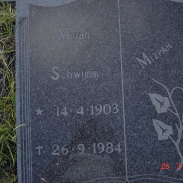 SCHWIMM Minah 1903-1984