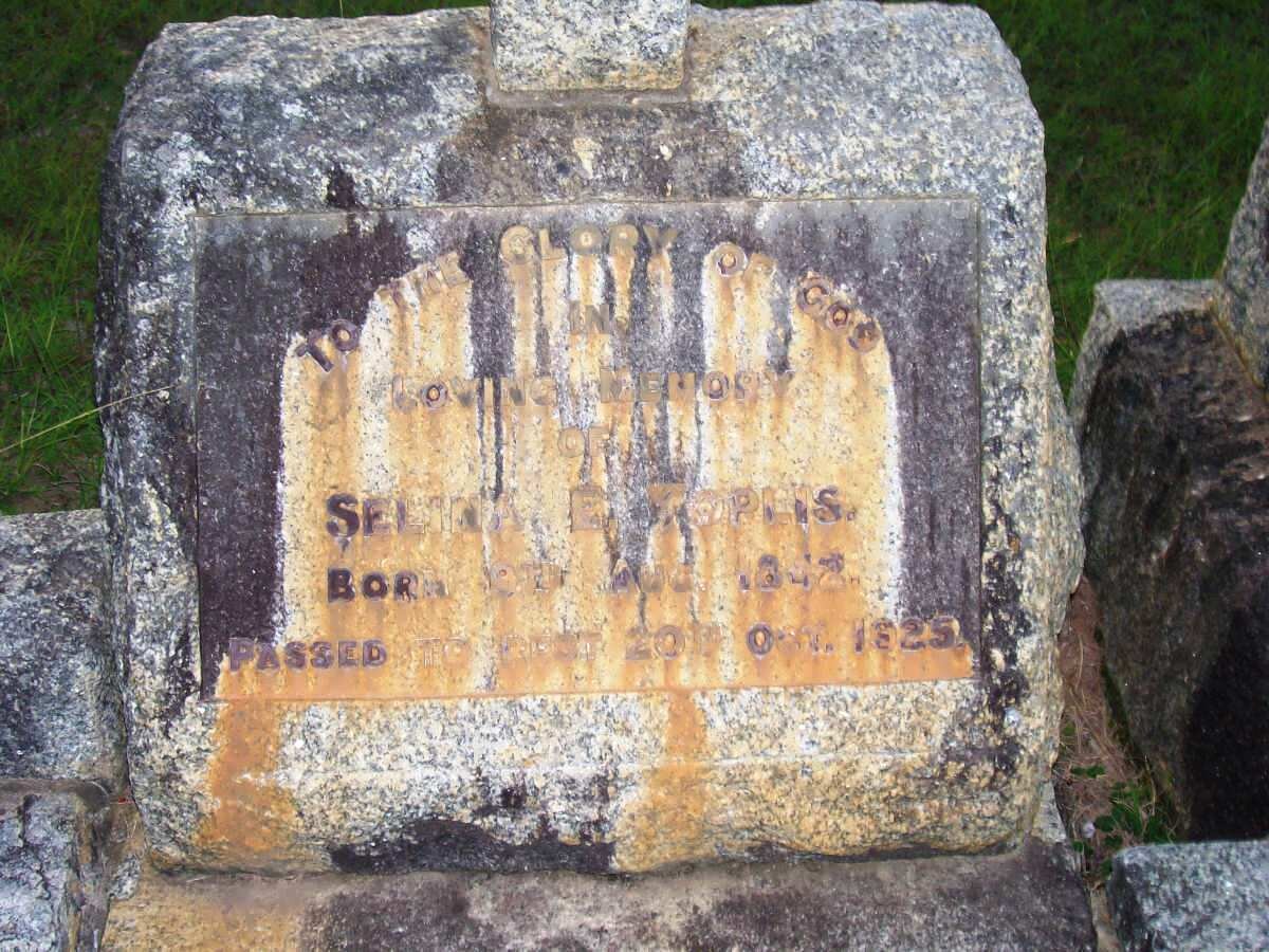 TOPLIS Selina E. 1848-1925