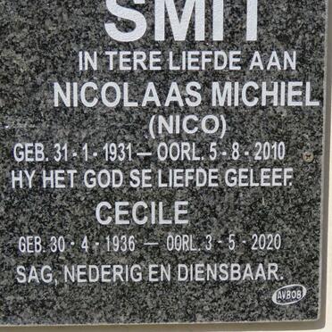 SMIT Nicolaas Michiel 1931-2010 &amp; Cecile 1936-02020