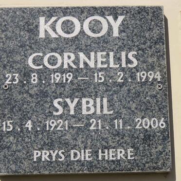 KOOY Cornelis 1919-1994 &amp; Sybil 1921-2006
