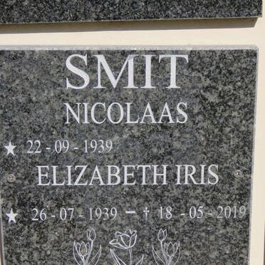 SMIT Nicolaas 1939- &amp; Elizabeth Iris 1939-2019