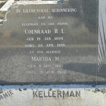 KELLERMAN Coenraad H.L. 1895-1956 &amp; Martha M. 1897-1970