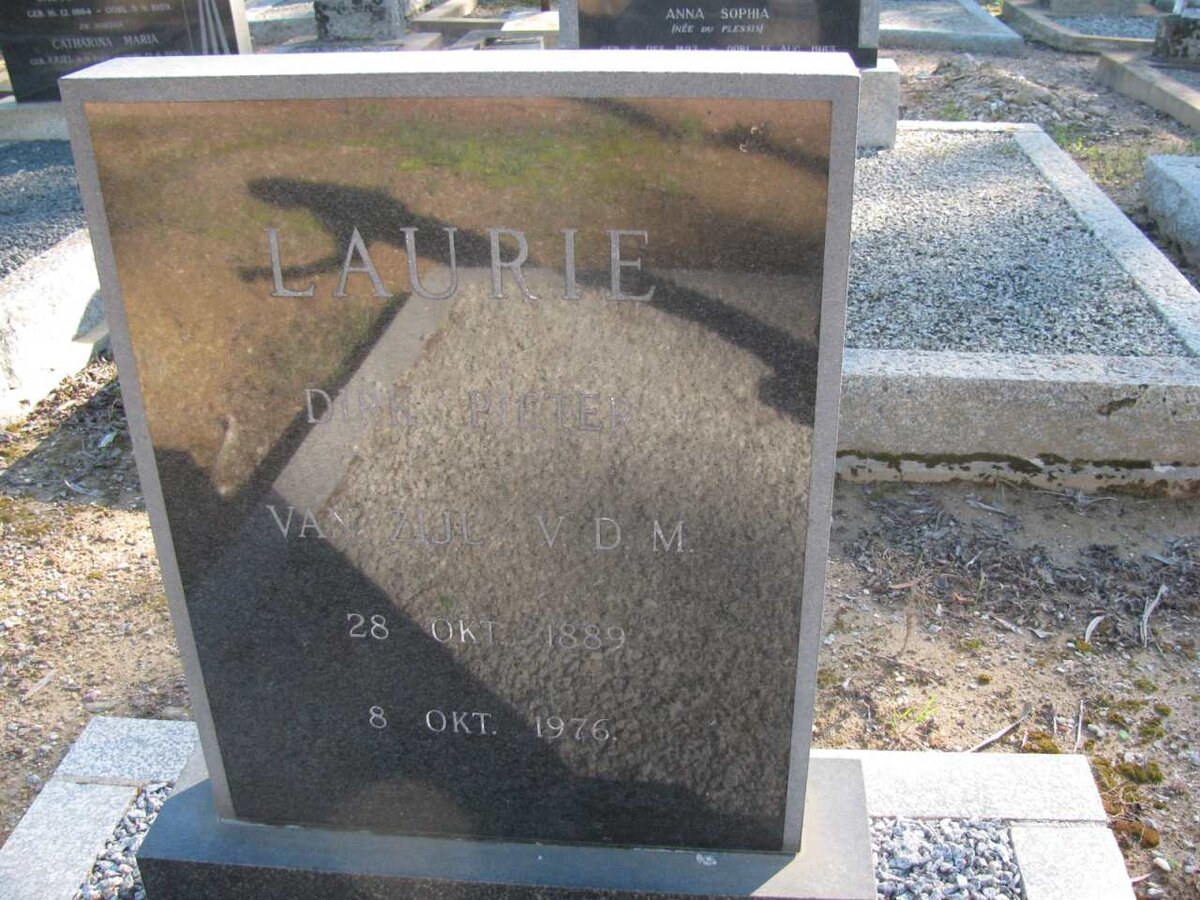 LAURIE Dirk Pieter Van Zijl V.D.M. 1889-1976