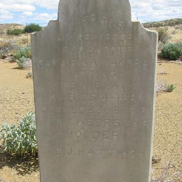 HATTINGH Catarina Jakoba nee NIEHAUS 1880-1918