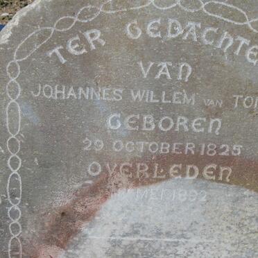 TONDER Johannes Willem, van 1825-1892