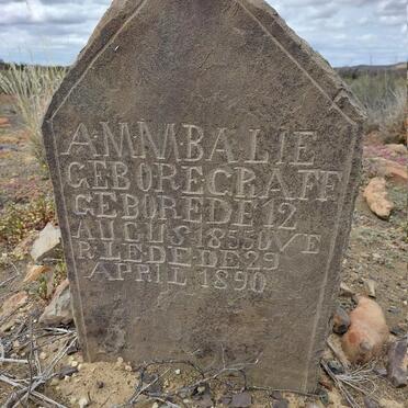 BALIE A.M.M. nee GRAFF 1855-1890