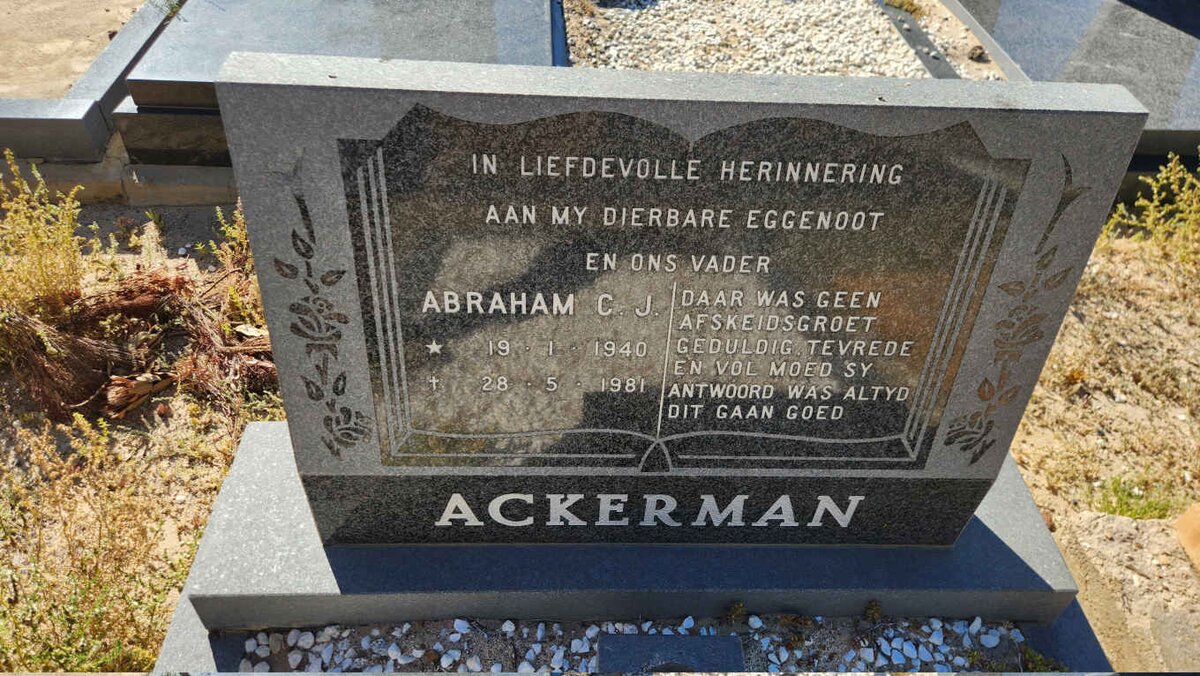 ACKERMAN Abraham C. J. 1940-1981