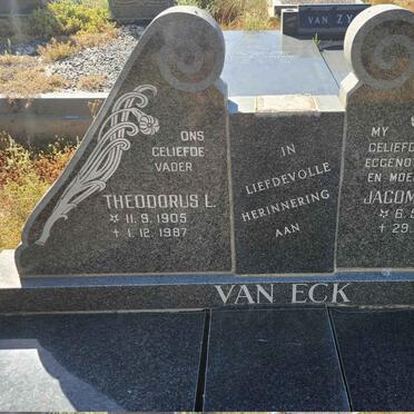 ECK Theodorus L., van 1905-1987 & Jacomina D. 1918-1985